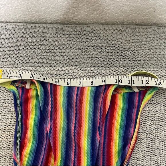 Vintage 90’s Sassafras Rainbow Striped String Beachy Bikini Size S/M - Picture 12 of 15